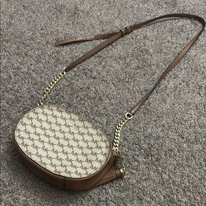 Michael Kors Brown Patterned Crossbody Bag
